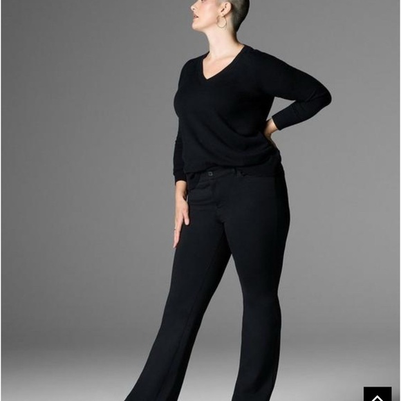 Studio Torrid Trouser Boot Studio Luxe Ponte Mid-Rise Pant Plus 22 Short Stretch - Picture 6 of 12